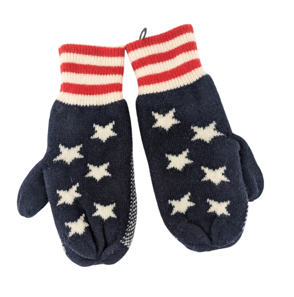 Jack Spade American Flag Wool Blend Mittens Adult Unisex